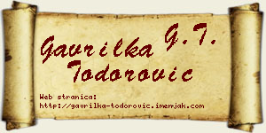 Gavrilka Todorović vizit kartica